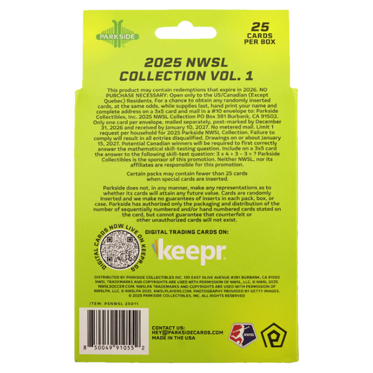 2025 NWSL Volume 1 Trading Cards - Gotham FC Shop