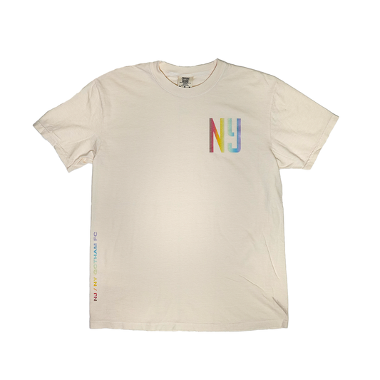 GFC 2023 Pride - Short Sleeve Tee - Cream - Gotham FC Shop