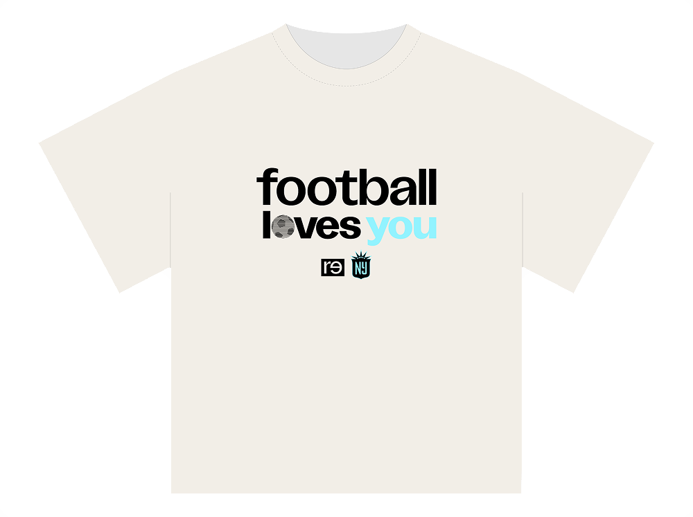 re—inc x Gotham FC "Football Loves You" Tee – White - Gotham FC Shop