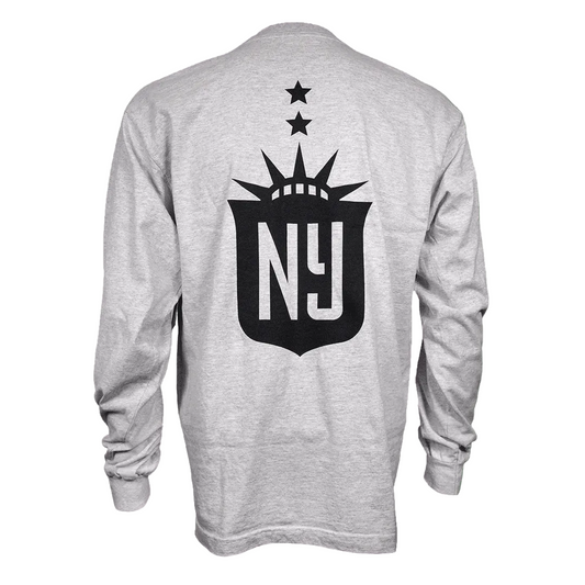 Gotham FC "Everyone Watches Women's Sports" Long Sleeve T-Shirt - Heather Grey - Gotham FC Shop