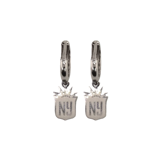 Gotham FC Logo Charm Hoops - Silver - Gotham FC Shop