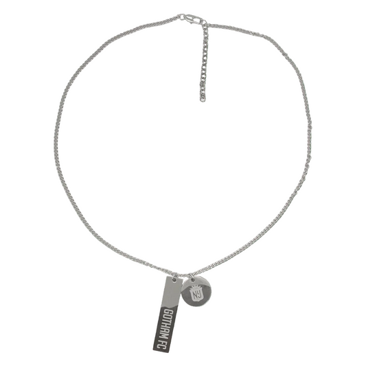 Gotham FC Double Tag Charm Necklace - Silver - Gotham FC Shop
