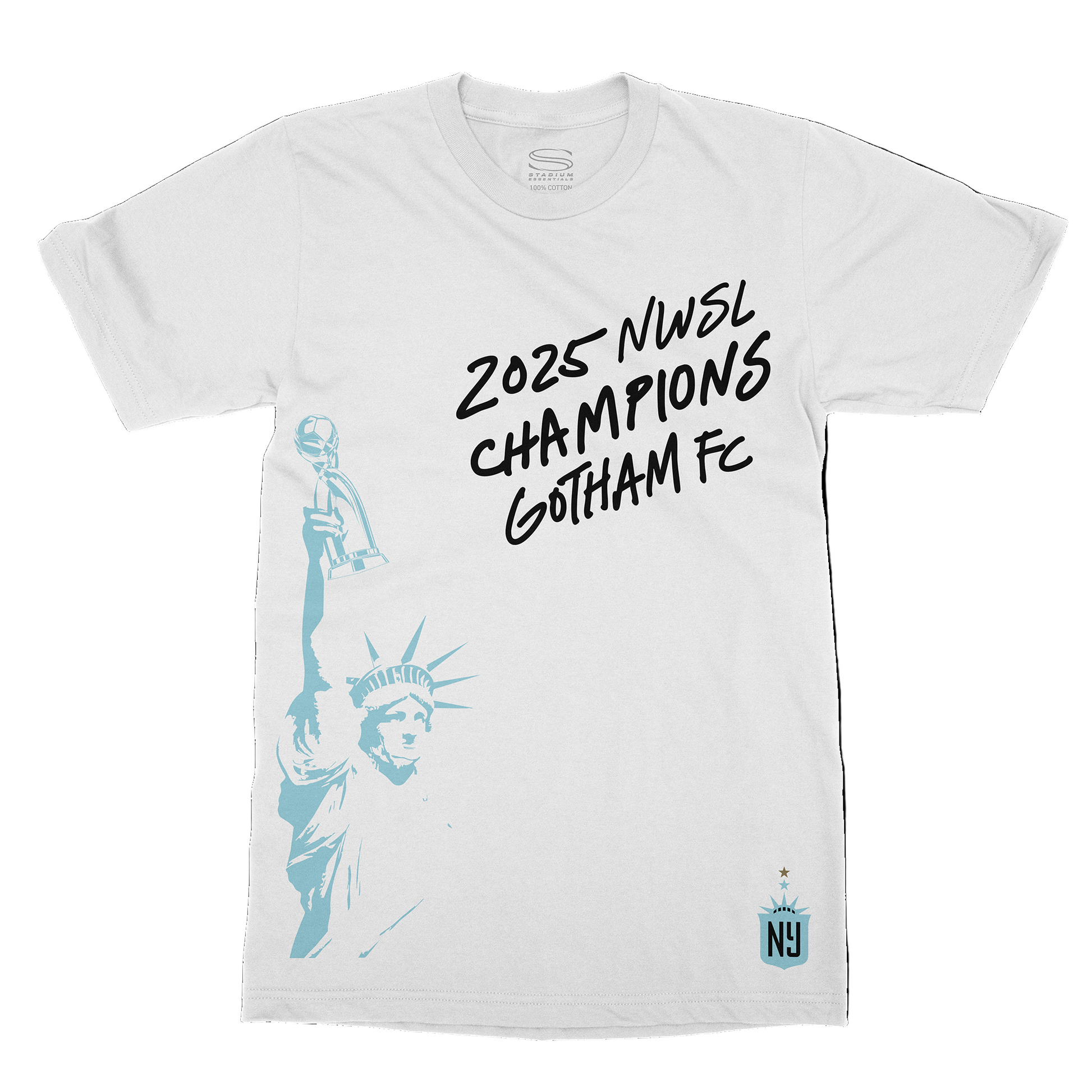Gotham FC 2025 NWSL Champions White Tee - Gotham FC Shop