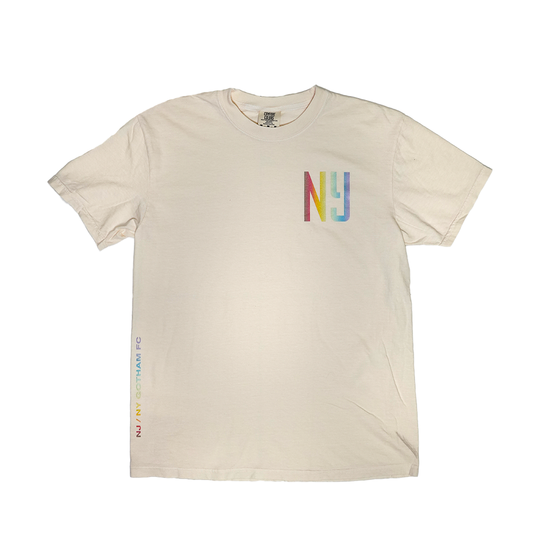 GFC 2023 Pride - Short Sleeve Tee - Cream - Gotham FC Shop