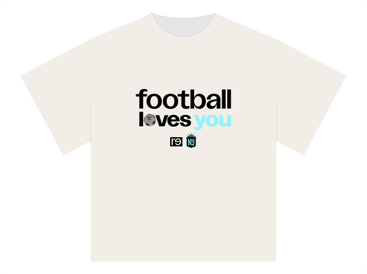 re—inc x Gotham FC "Football Loves You" Tee – White - Gotham FC Shop