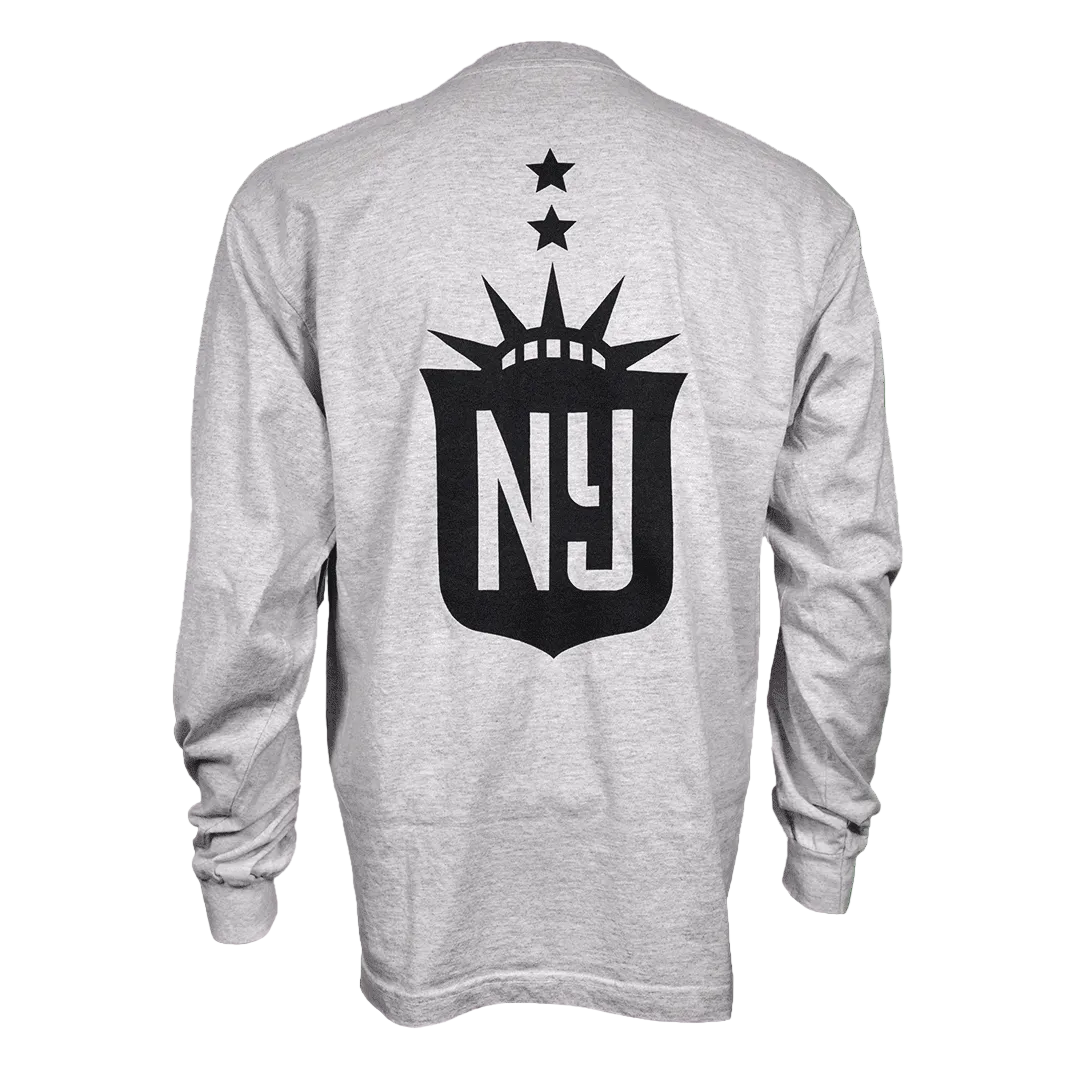 Gotham FC "Everyone Watches Women's Sports" Long Sleeve T-Shirt - Heather Grey - Gotham FC Shop