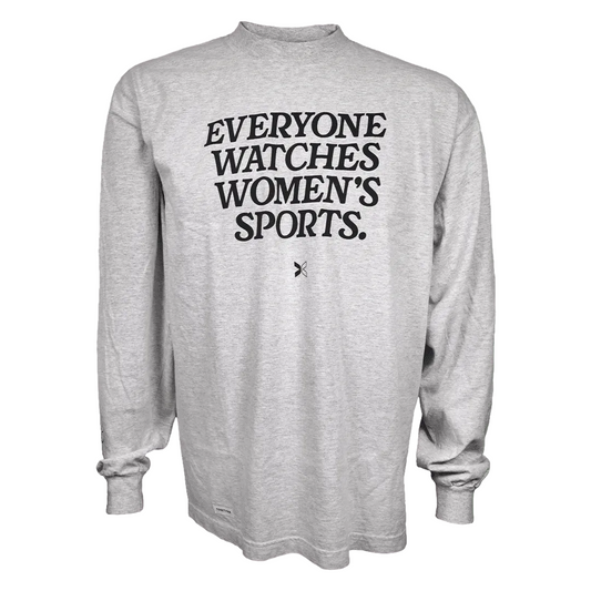 Gotham FC "Everyone Watches Women's Sports" Long Sleeve T-Shirt - Heather Grey
