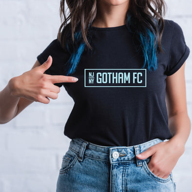 Gotham FC Box Logo Tee - Adult Black - Gotham FC Shop